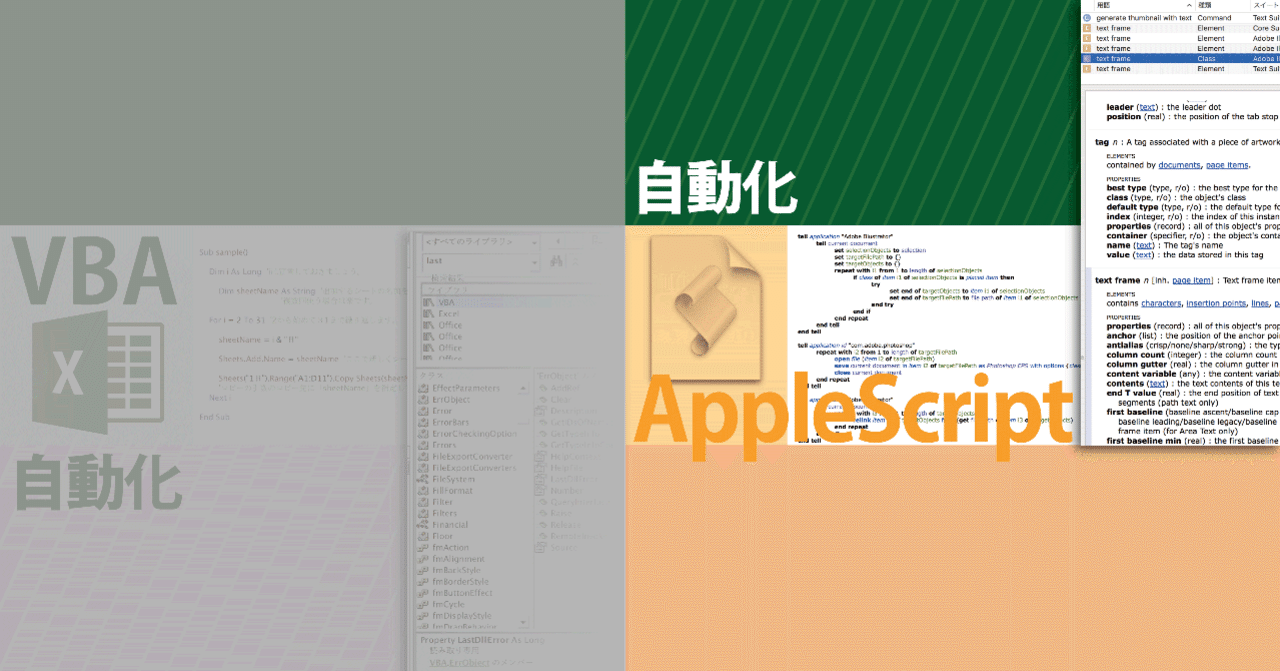 Applescript 最初の最初 Watarie Kouichi Note