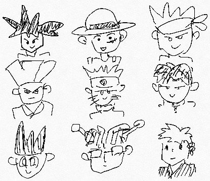 週刊少年ジャンプの主人公をうろ覚えで描いてみた 伊藤 静代 いとう しずか Note