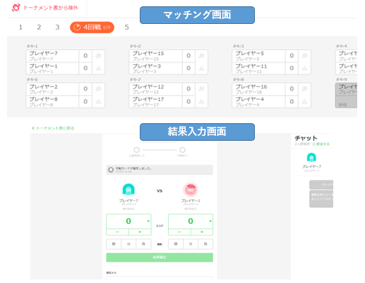 マッチングと結果入力_tonamel