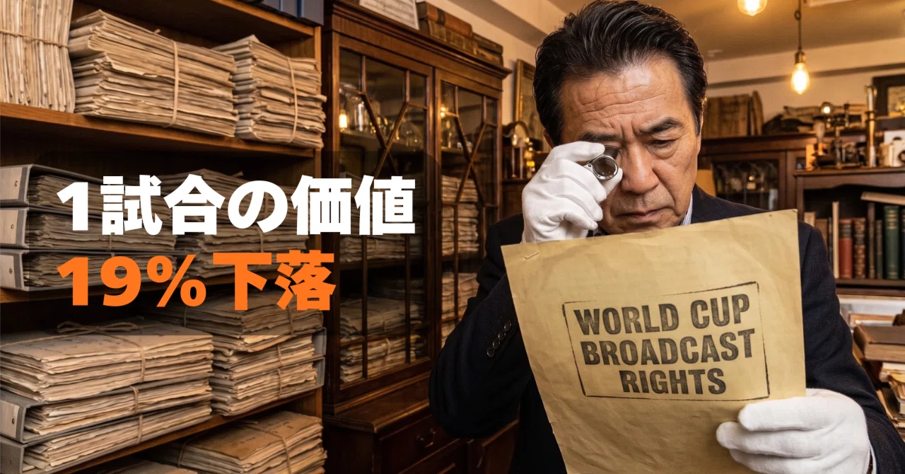 ▷ W杯収益1兆3350億円で過去最高、なのに1試合の価値は19%下落した