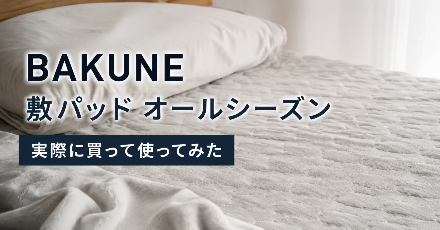BAKUNE Comforter All Seasons 敷きパッド 通年用寝具2点セット / 通年