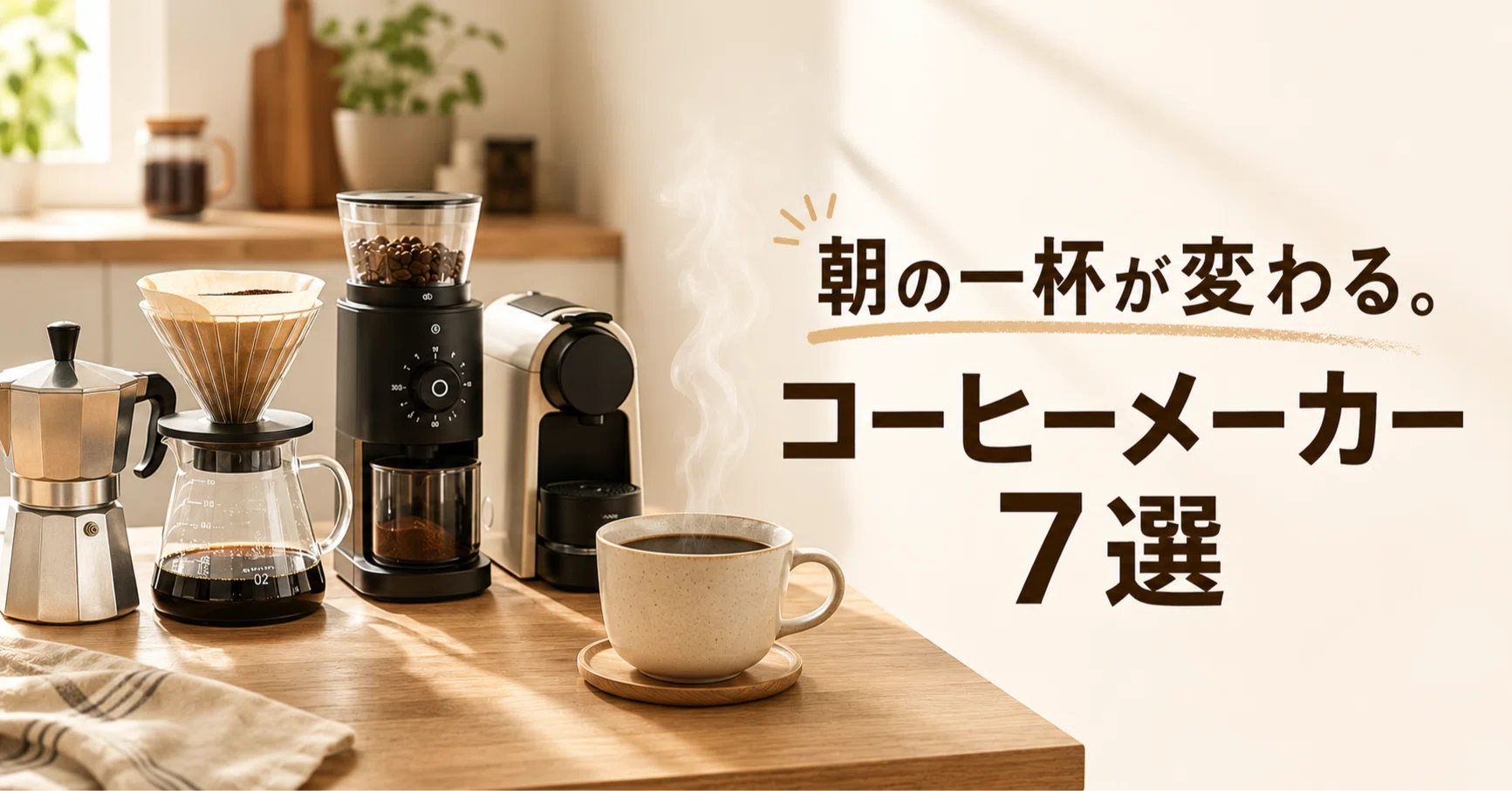 朝の一杯が変わる。コーヒーメーカー7選を用途別に比べてみた｜yuka