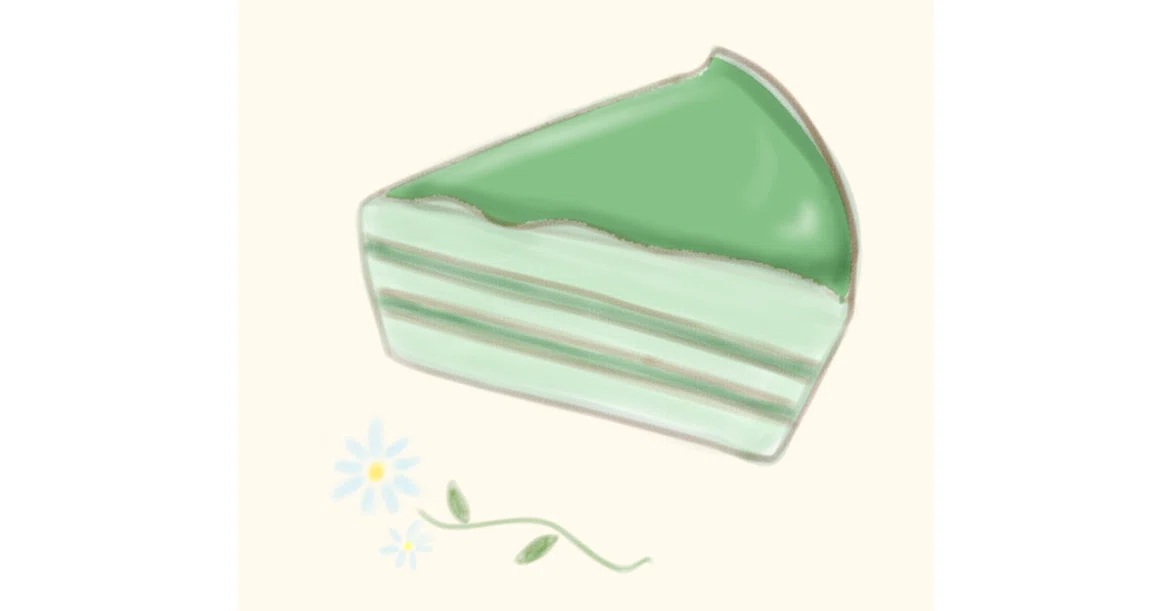 緑のケーキ 憧れの味 Mouge Note