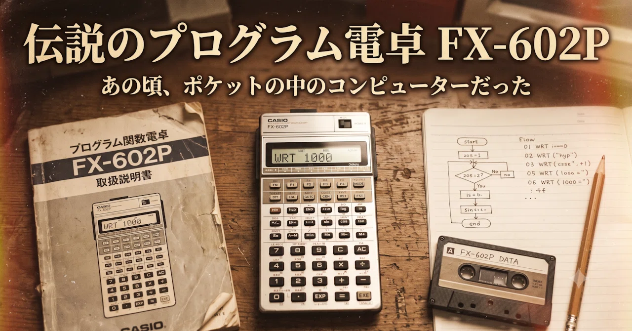懐古】マシン語の基礎を学んだFX-602P【プログラム電卓】｜ちーがじぇ