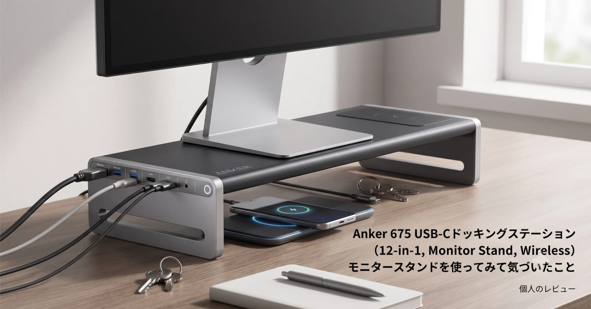 Anker 675 USB-C ドッキングステーション (12-in-1, Monitor Stand