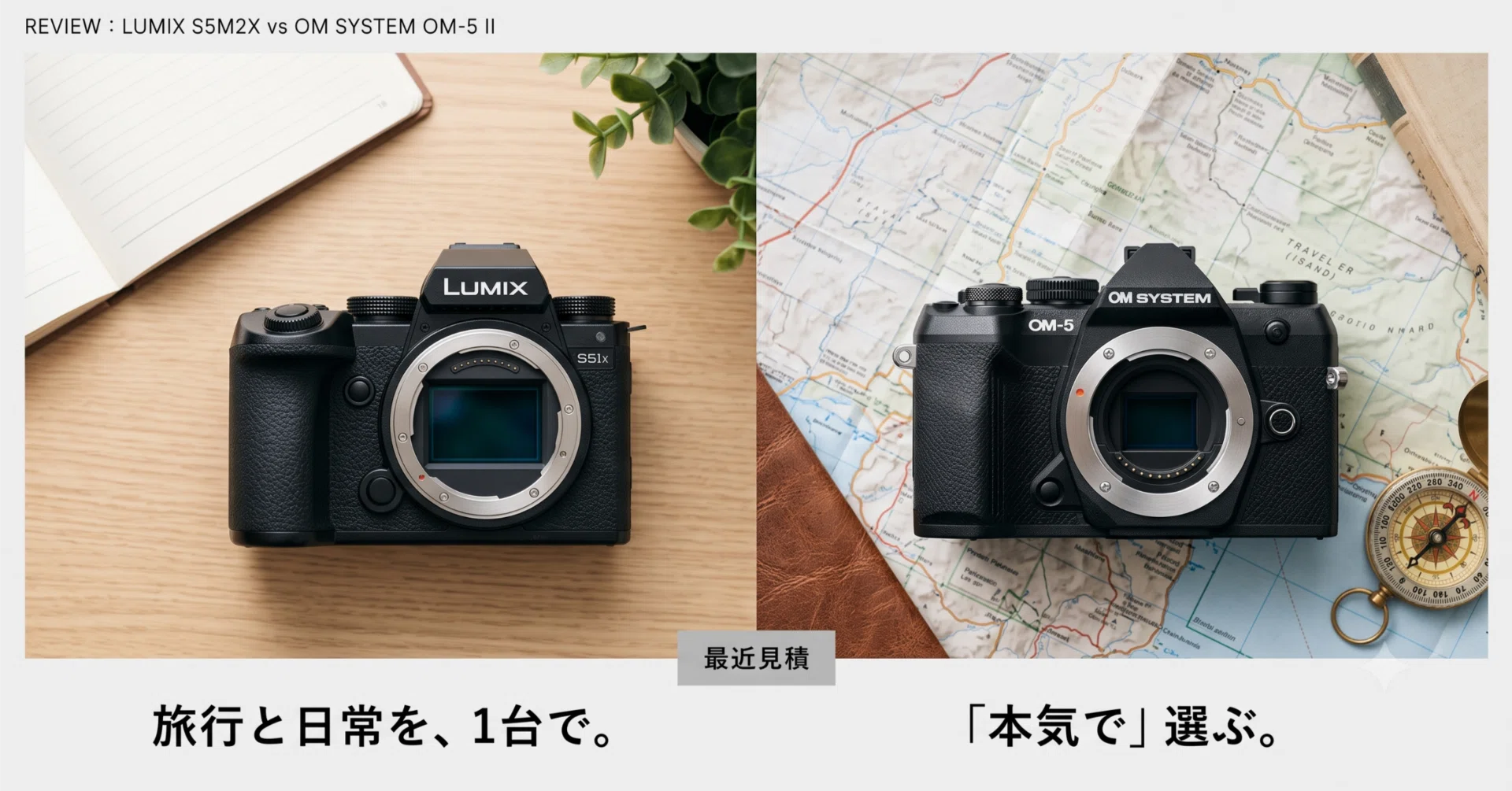 LUMIX DC-S5M2X vs OM SYSTEM OM-5 Mark II、フルリモートワーカーが