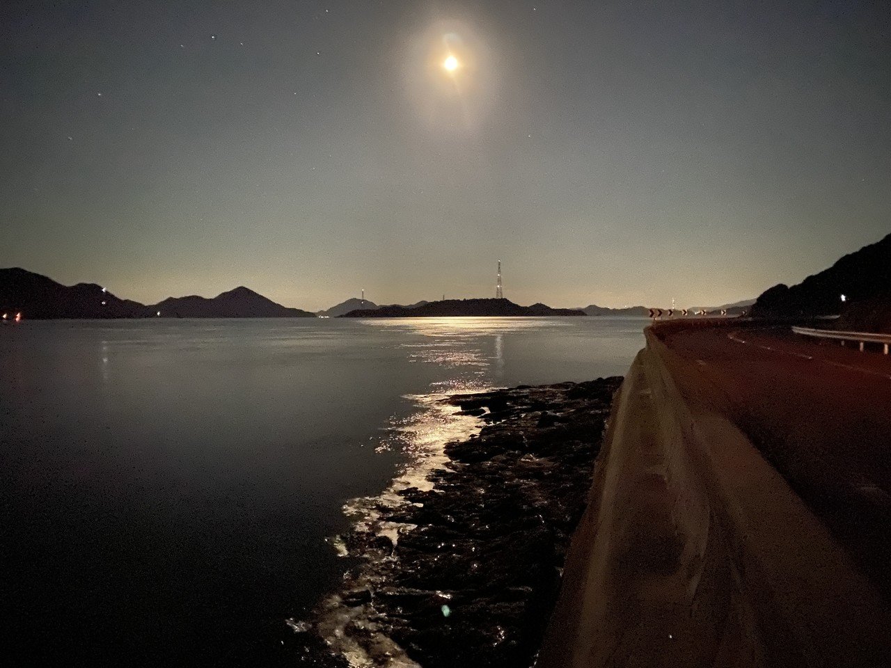 夜景 海沿いドライブ②（安芸幸崎→須波）｜竹原レーダー 【毎日投稿】