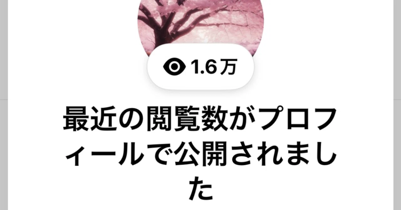 プロフィール見て下さい様 最近の閲覧数がプロフィールで公開されました。」1.6万…何が起きた