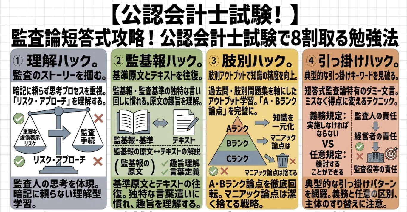 監査論とは 監査論短答式攻略 公認会計士試験で8割