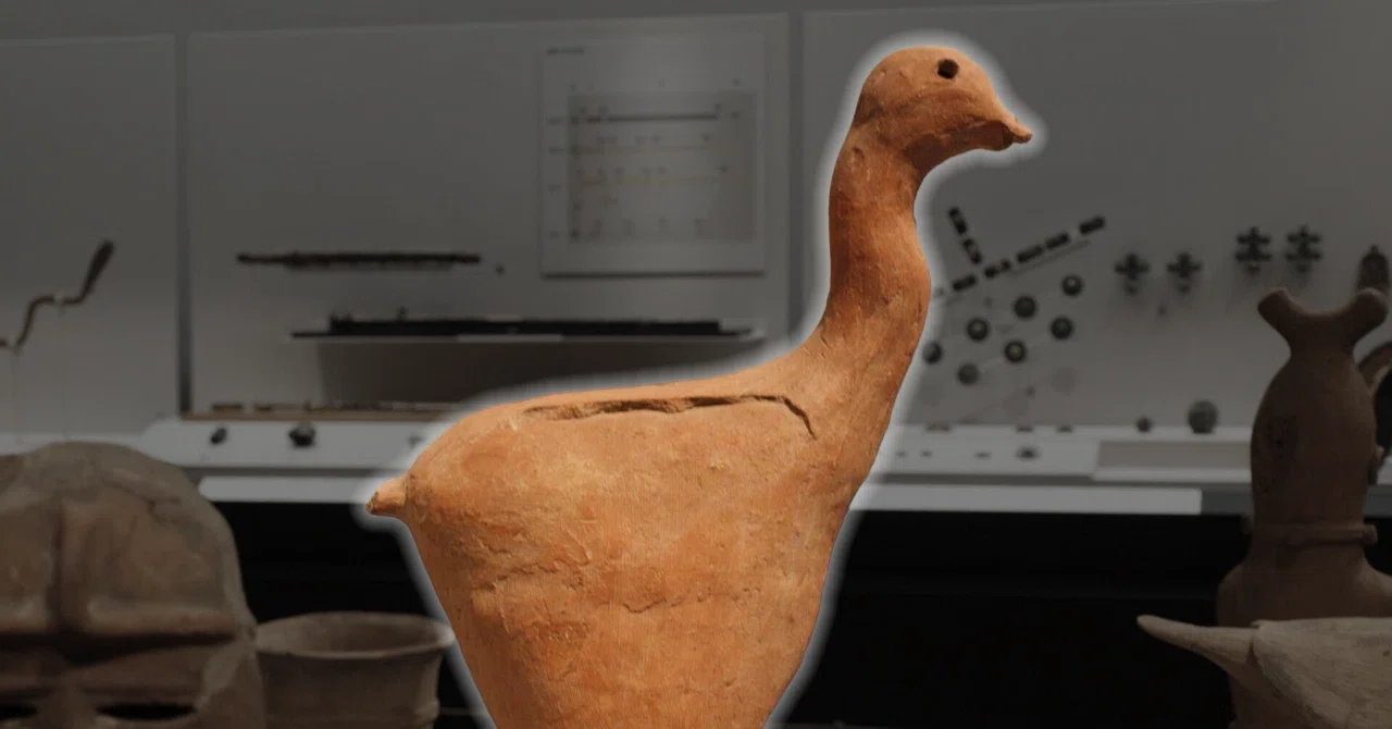 ただ今展示中⑩《水鳥形埴輪》古墳時代・6世紀、個人蔵｜毎日投稿