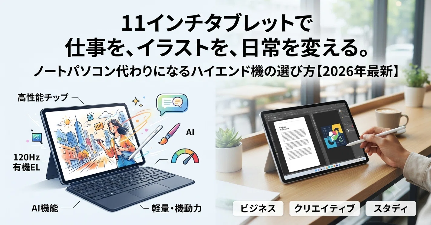 11インチタブレットで仕事を、イラストを、日常を変える。ノート