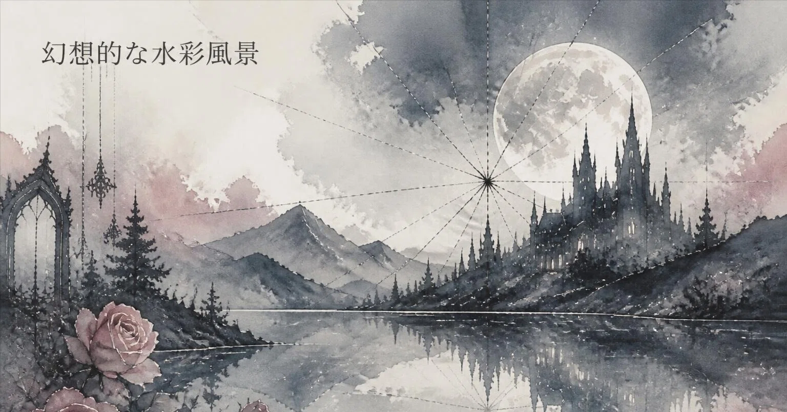 幻想的な水彩画 幻想的な水彩風景｜Qurie/きゅりぃ