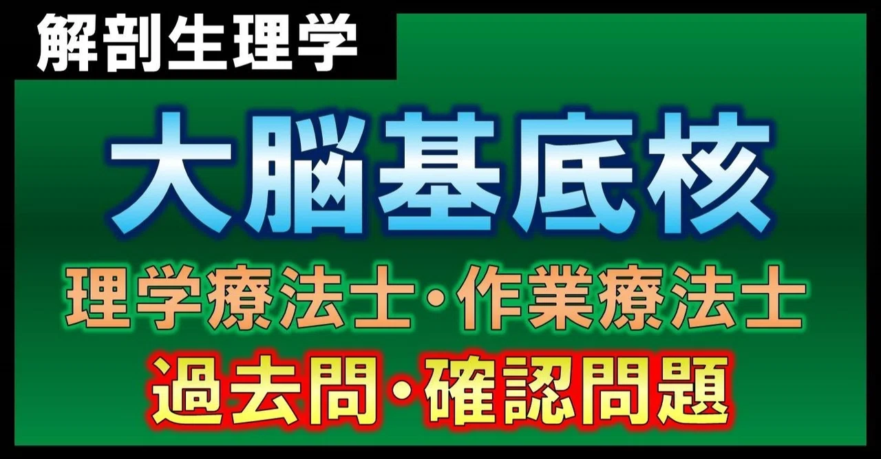 解剖生理学 大脳基底核 確認問題 理学療法士 作業療法士 理学療法士作業療法士 国家試験攻略note 西島紘平 Note