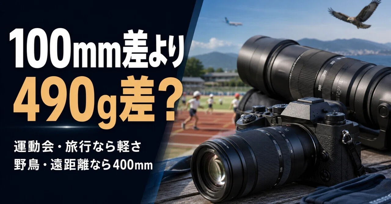 TAMRON 50-300mmと50-400mmはどっち？運動会・旅行で100mmの差に後悔