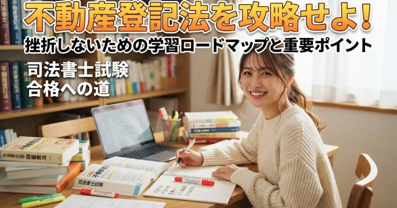 司法書士試験】不動産登記法を攻略せよ！挫折しないための学習ロード