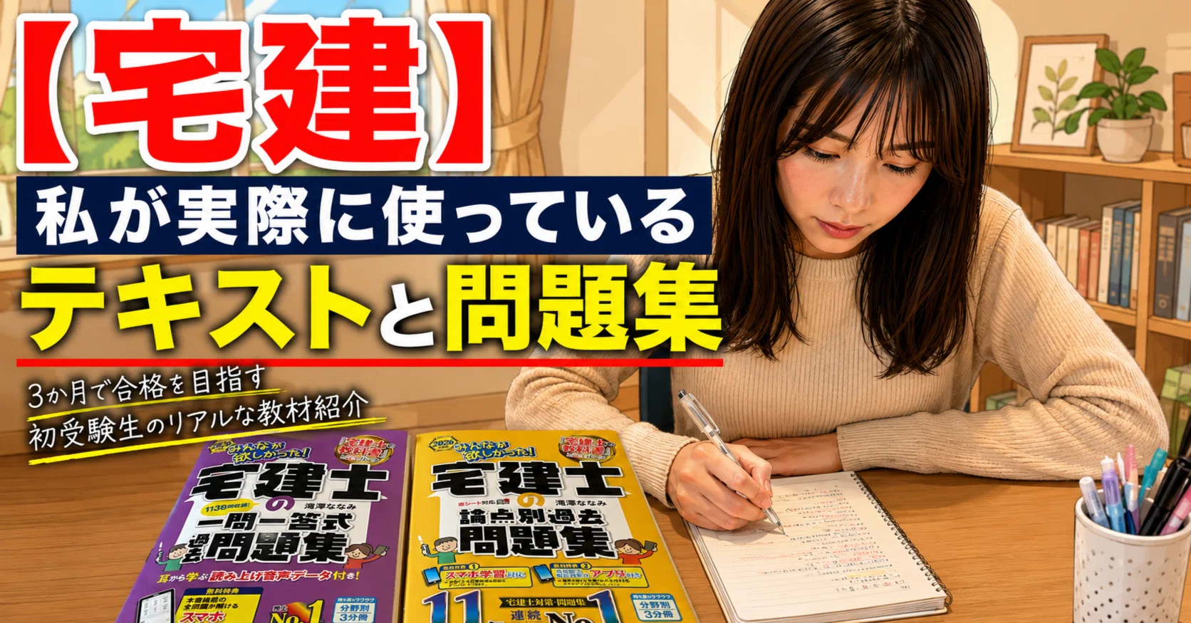 宅建】私が実際に使っているテキストと問題集を正直に紹介｜宅建一発