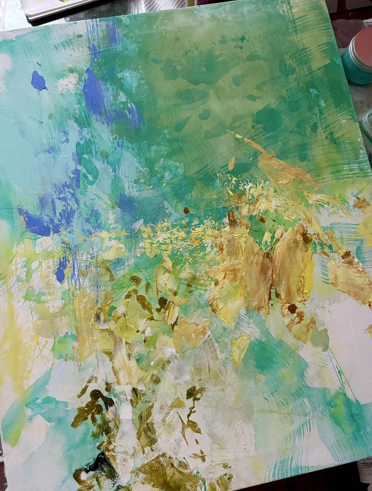 絵を逆さまにして、森の種を置く| 抽象画 連載 #3｜きのした | 抽象画