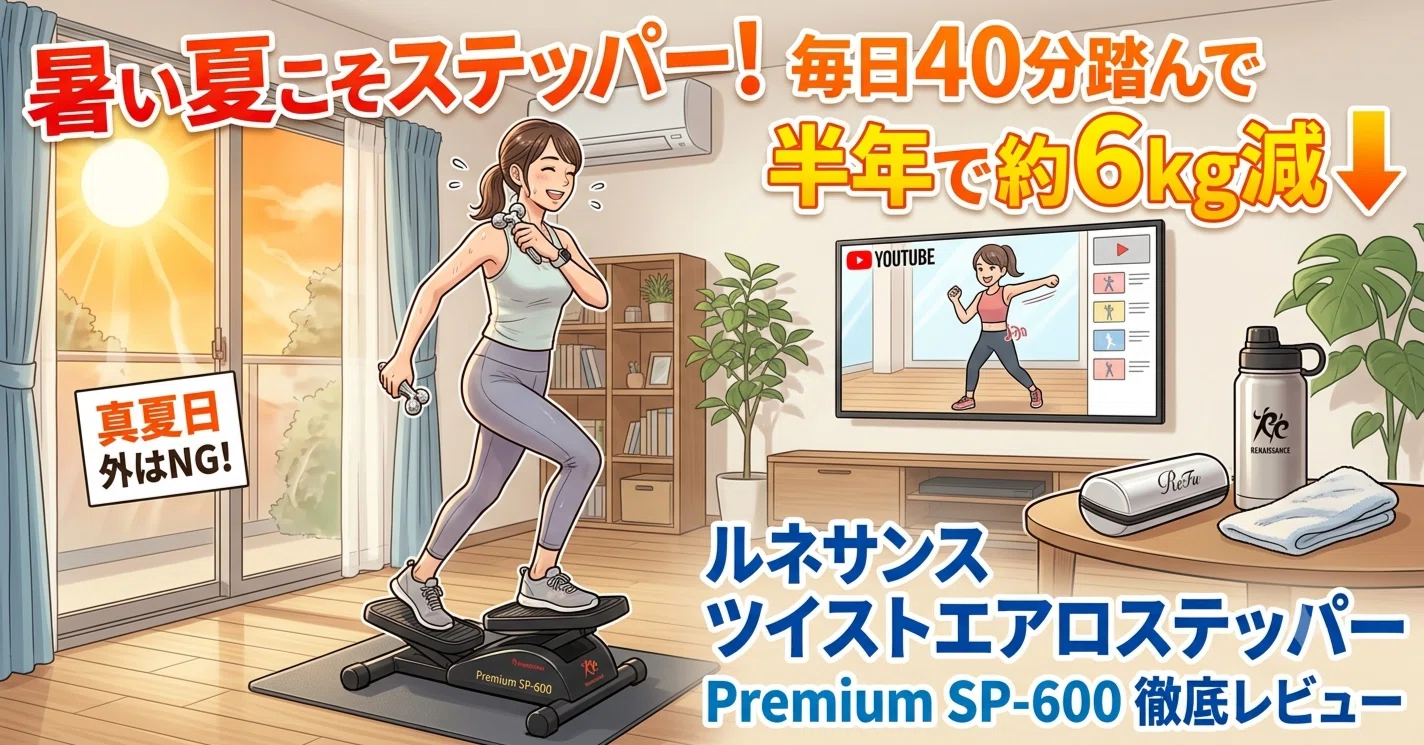 暑い夏こそステッパー！ルネサンス「ツイストエアロステッパー Premium
