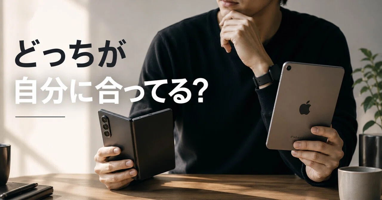 Galaxy Z Fold8やiPhone Foldが気になる人に、iPad miniをおすすめ