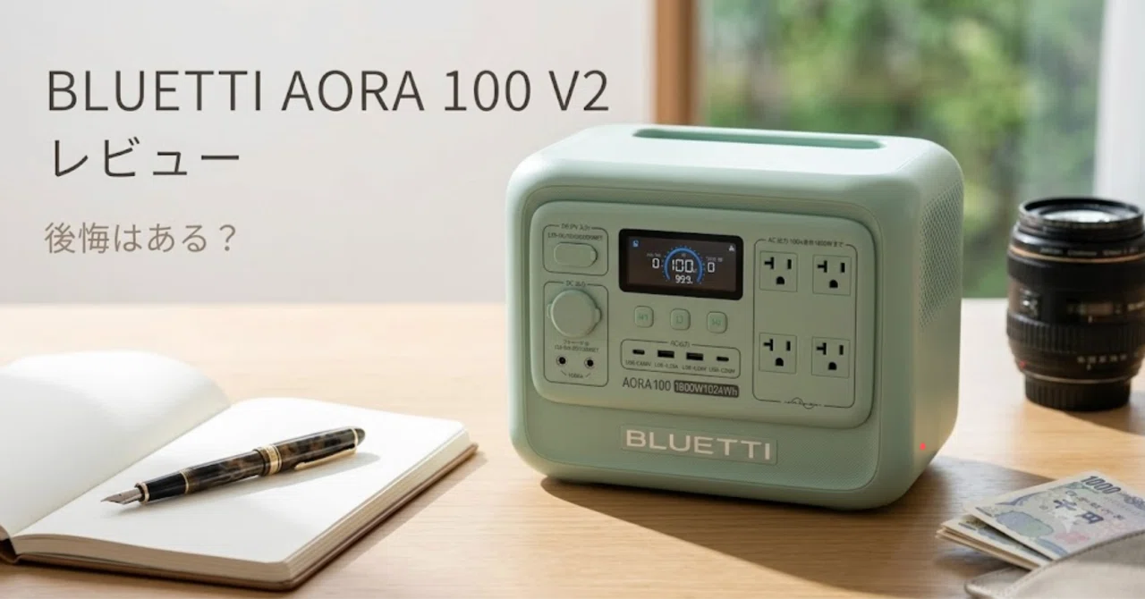 BLUETTI ポータブル電源 AORA 100 V2 日本限定モデル 1024Whを買った話