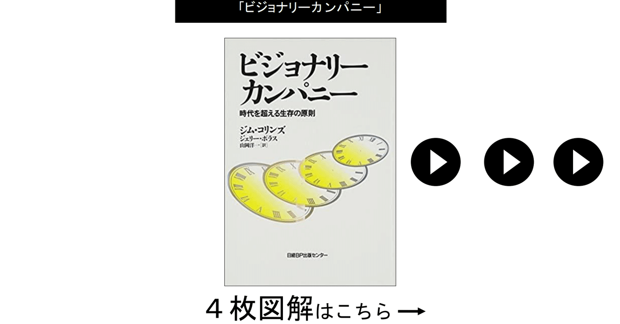ビジョナリーカンパニー』（4枚図解）｜ツミアゲ書店
