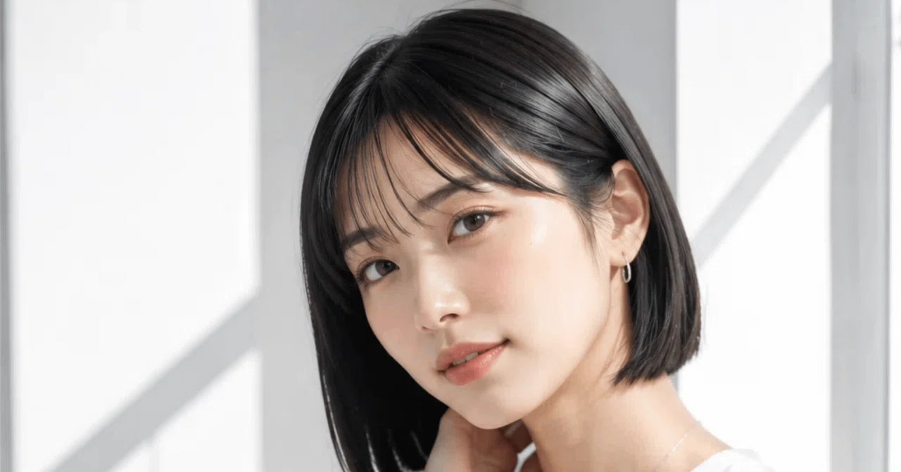 画像生成AI】「ぱつっとボブの女性ポートレート」をAIで生成する方法