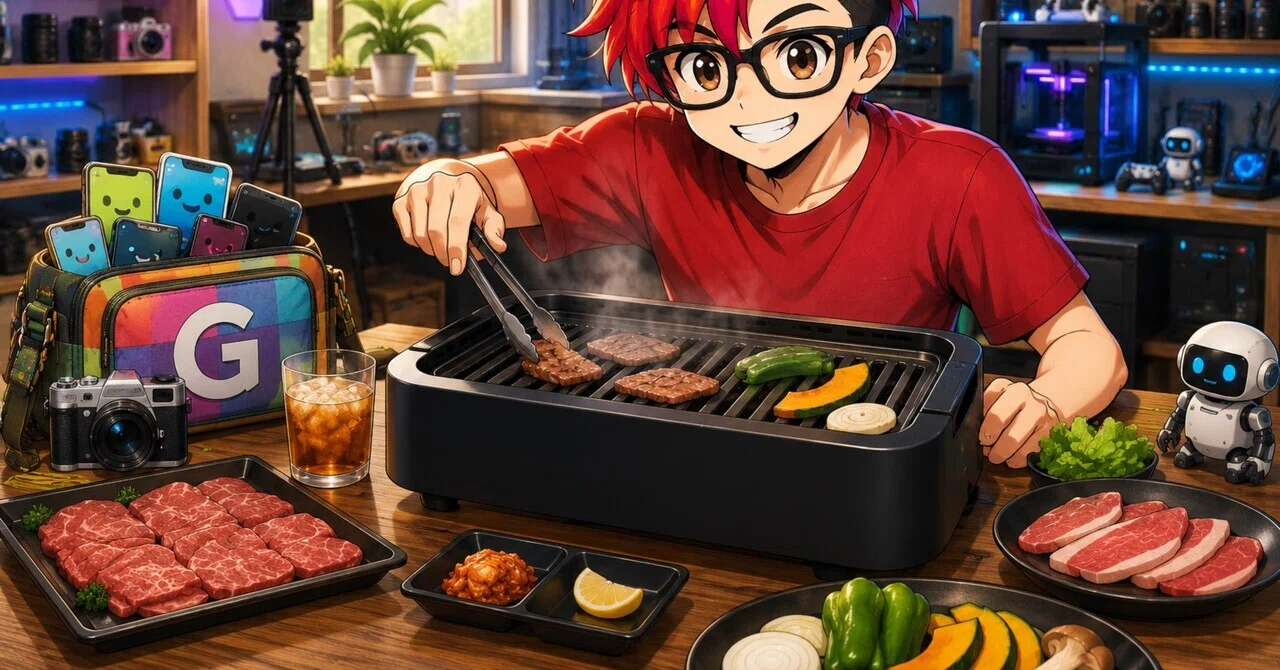 GLAMP. SG-01 焼肉プレート BBQ｜煙を吸わない超少煙グリル｜ガジェちゃん