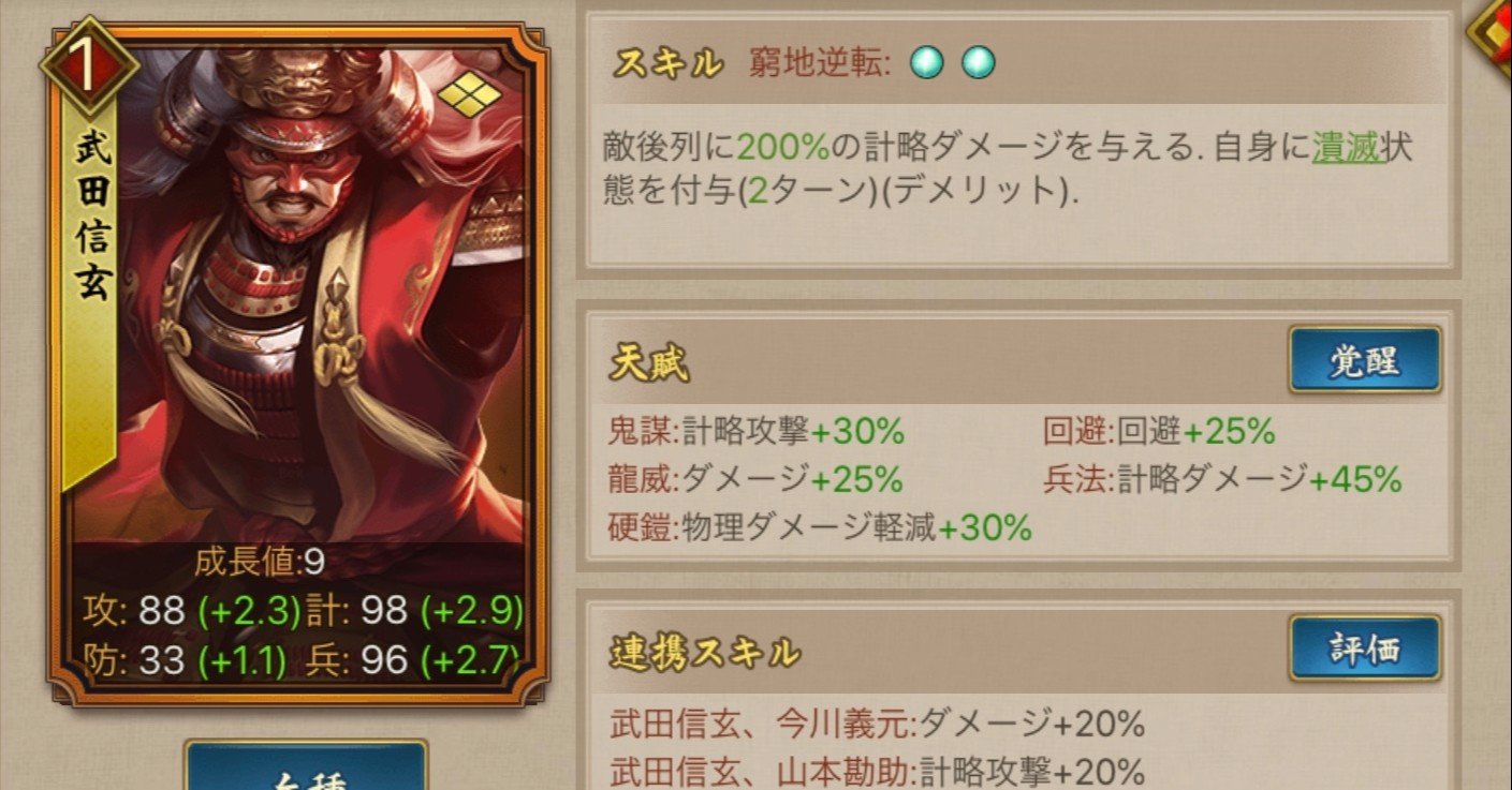 特異武田信玄 霊猫香 Note