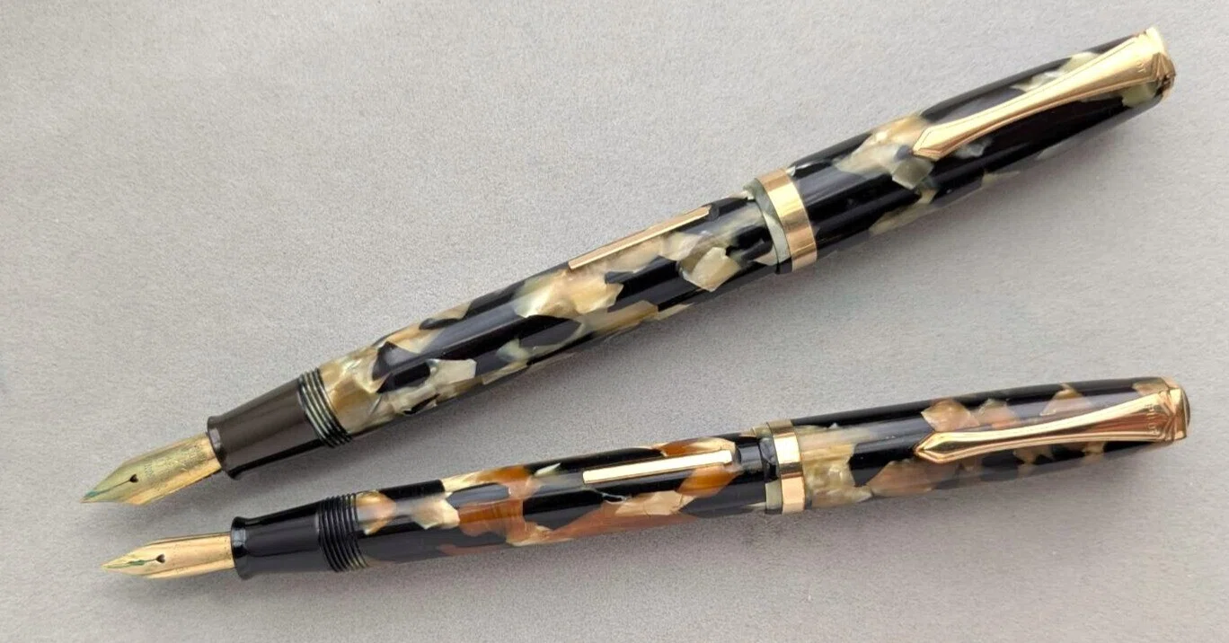 14金　PILOT QUATRO 万年筆 マーブル柄 パイロット14K マーブル 2号、4号｜clon