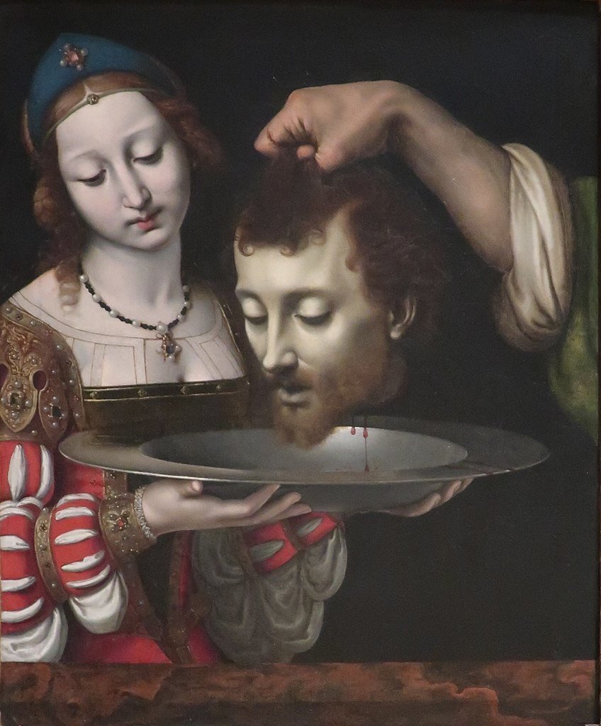 絵画　サロメ 洗礼者聖ヨハネの首を持つサロメ|ティツィアーノ