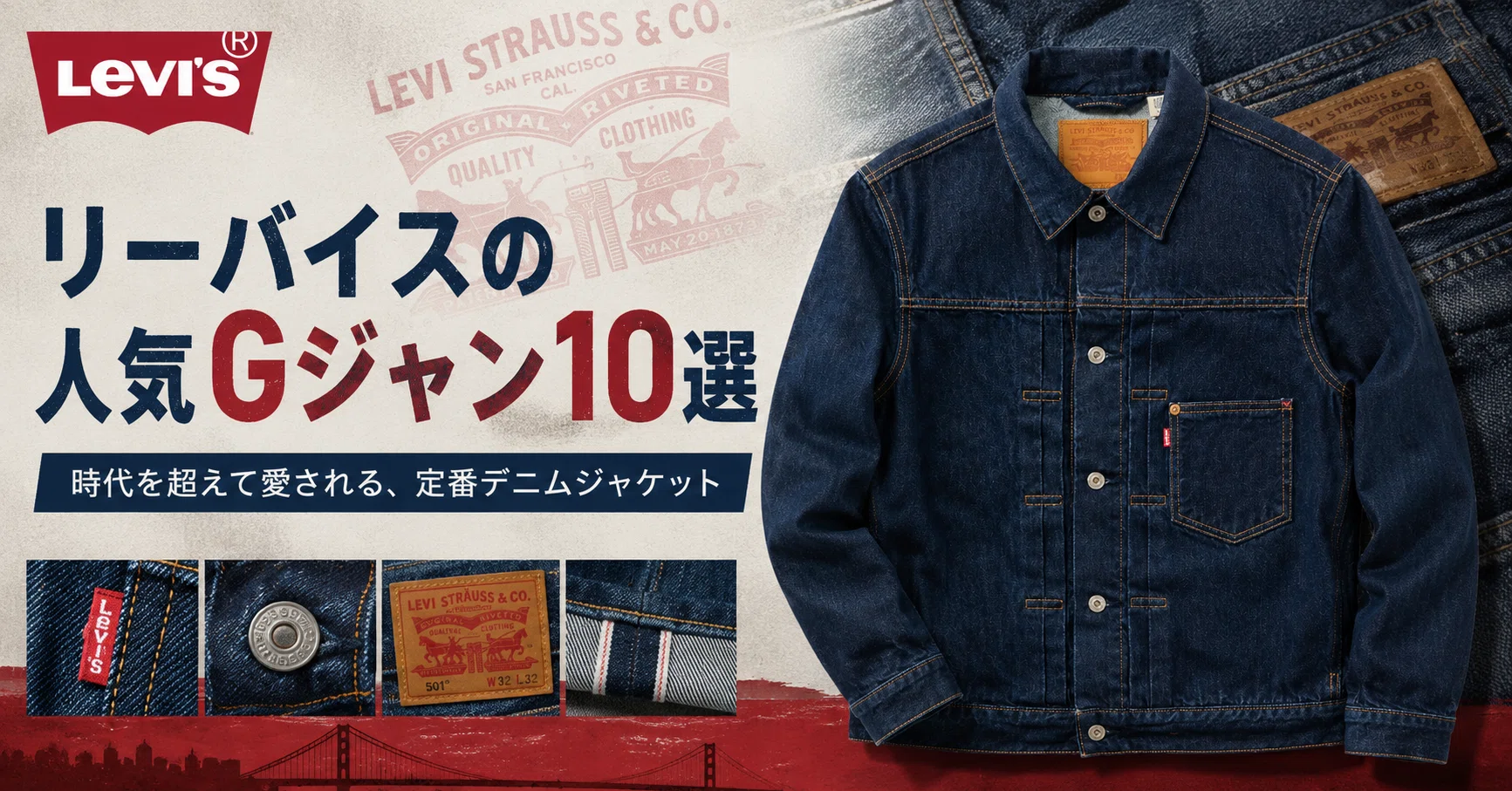 リーバイスのGジャン人気10選｜Type I〜IIIの違いと選び方【2026年