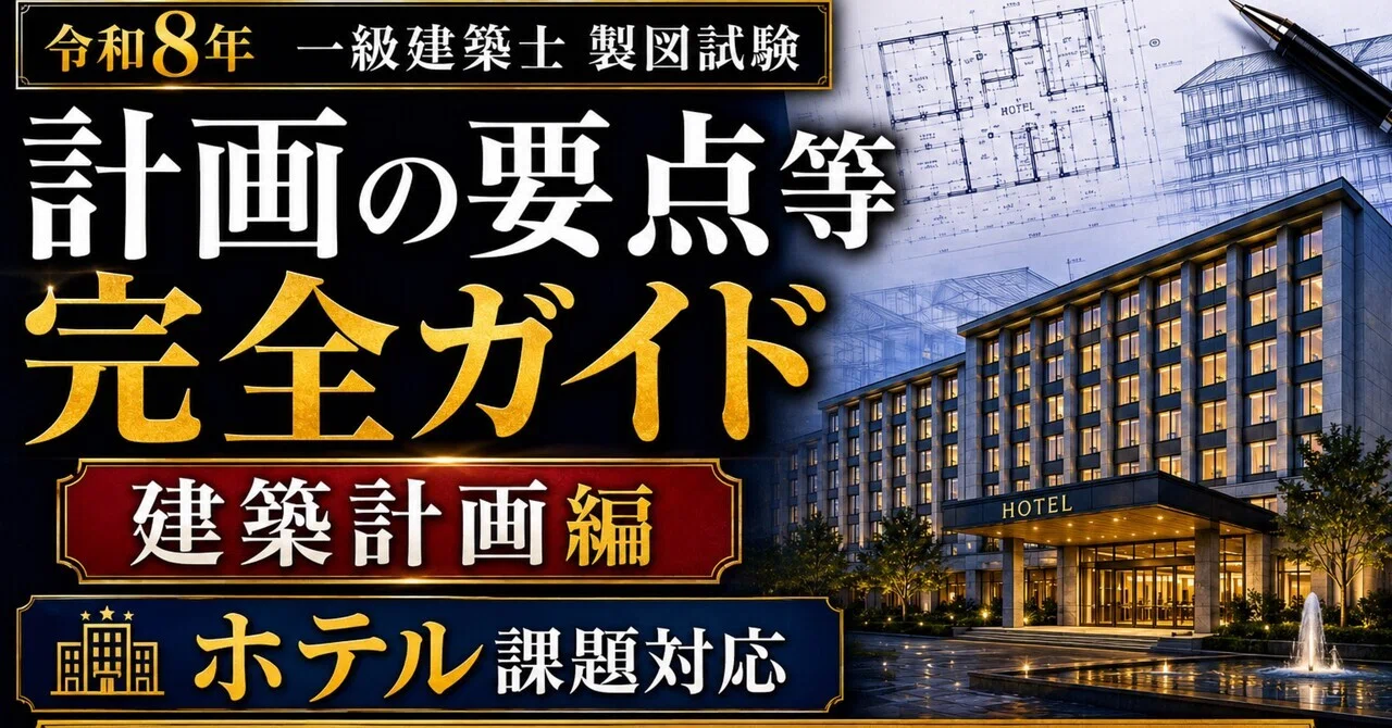 令和8年 一級建築士 製図 計画の要点等 完全ガイド（建築計画編