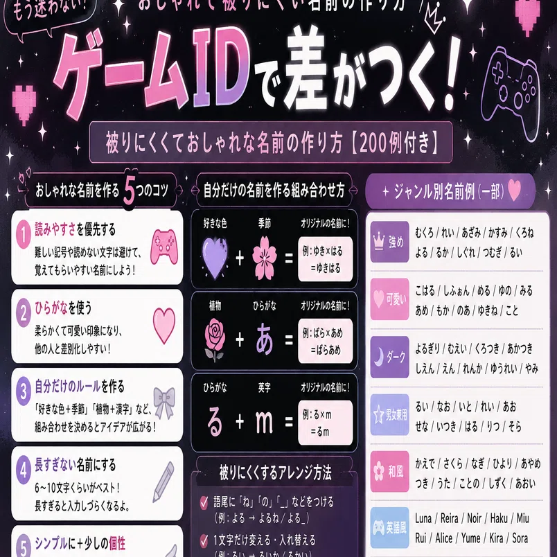 ゲーム 名前 おしゃれ