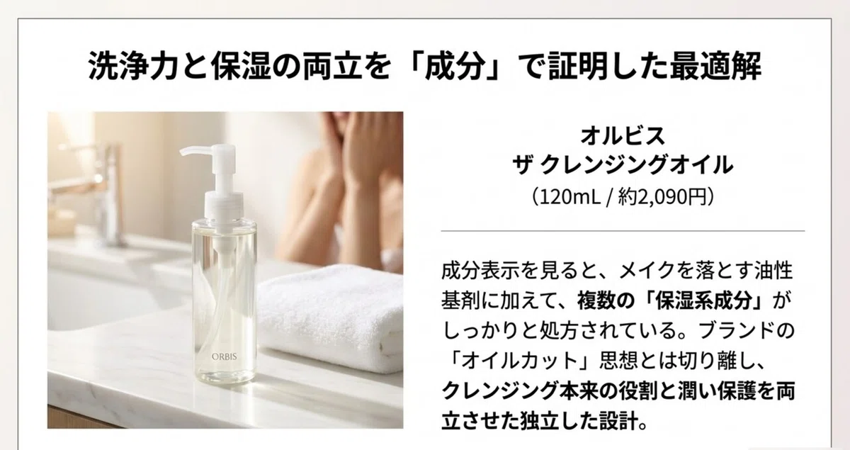『オルビス ザ クレンジングオイル』の成分表示を読んでみた