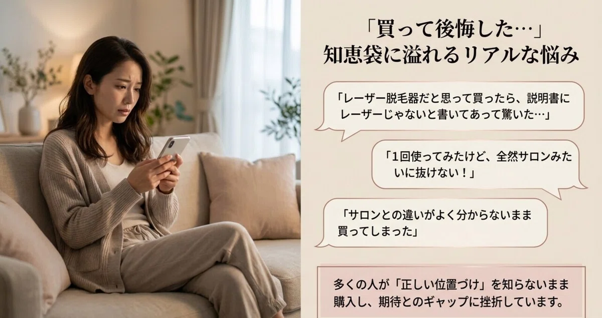 家庭用光美容器の効果を知恵袋で調べてみた｜選び方と使い続けるコツ