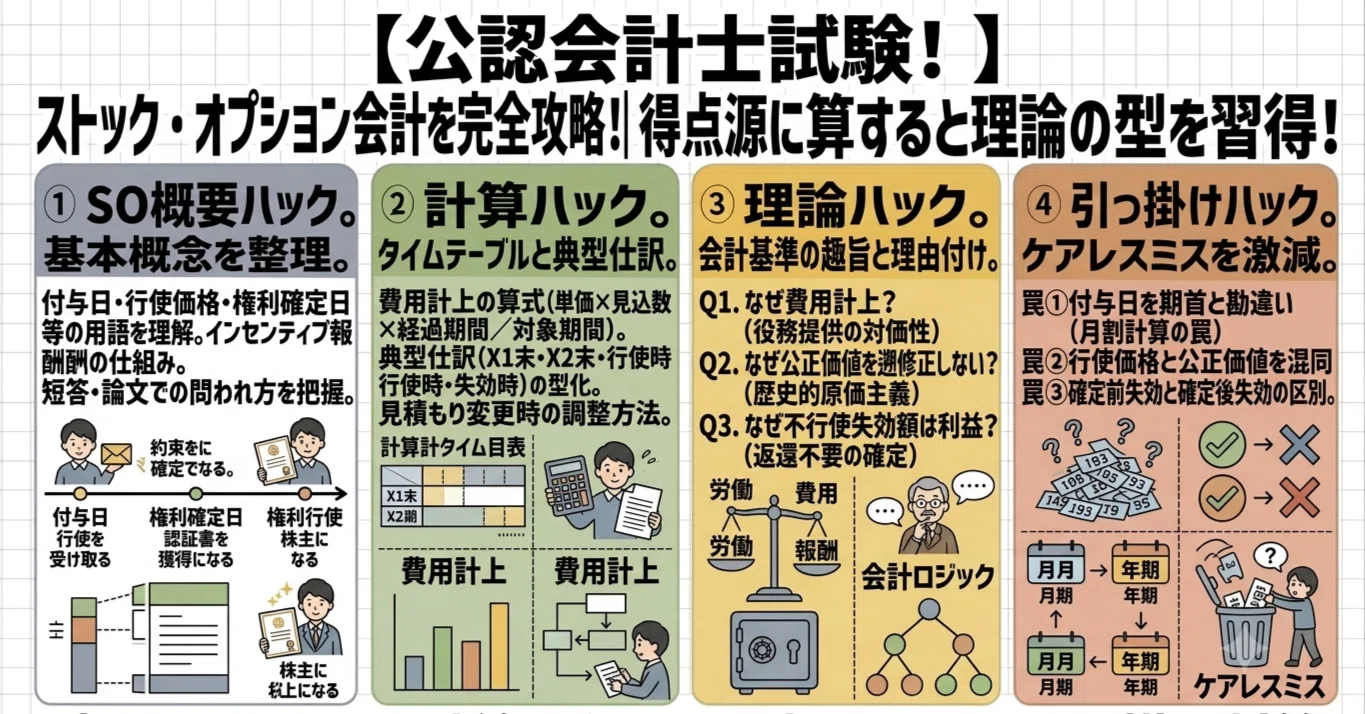 ストック・オプション会計を完全攻略！公認会計士試験財務会計論｜マド