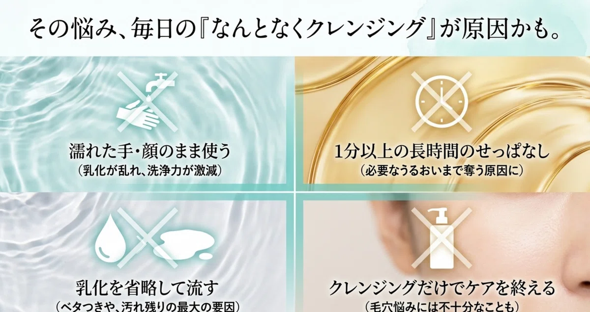 オルビス：落とし穴④：クレンジングだけで満足してしまう