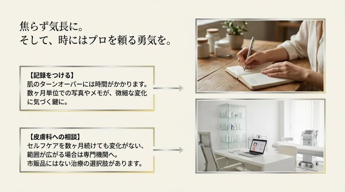 色素沈着：セルフケアと専門家に相談する線引き