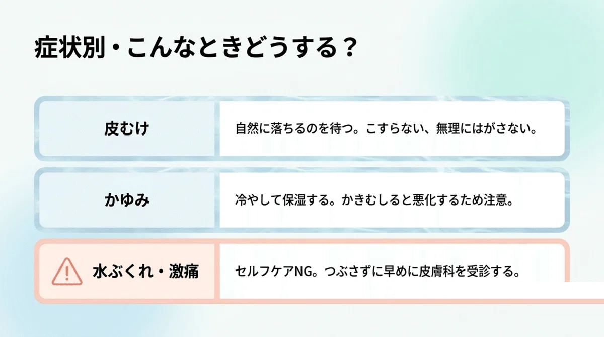記録的猛暑:日焼け直後の肌で起きていること