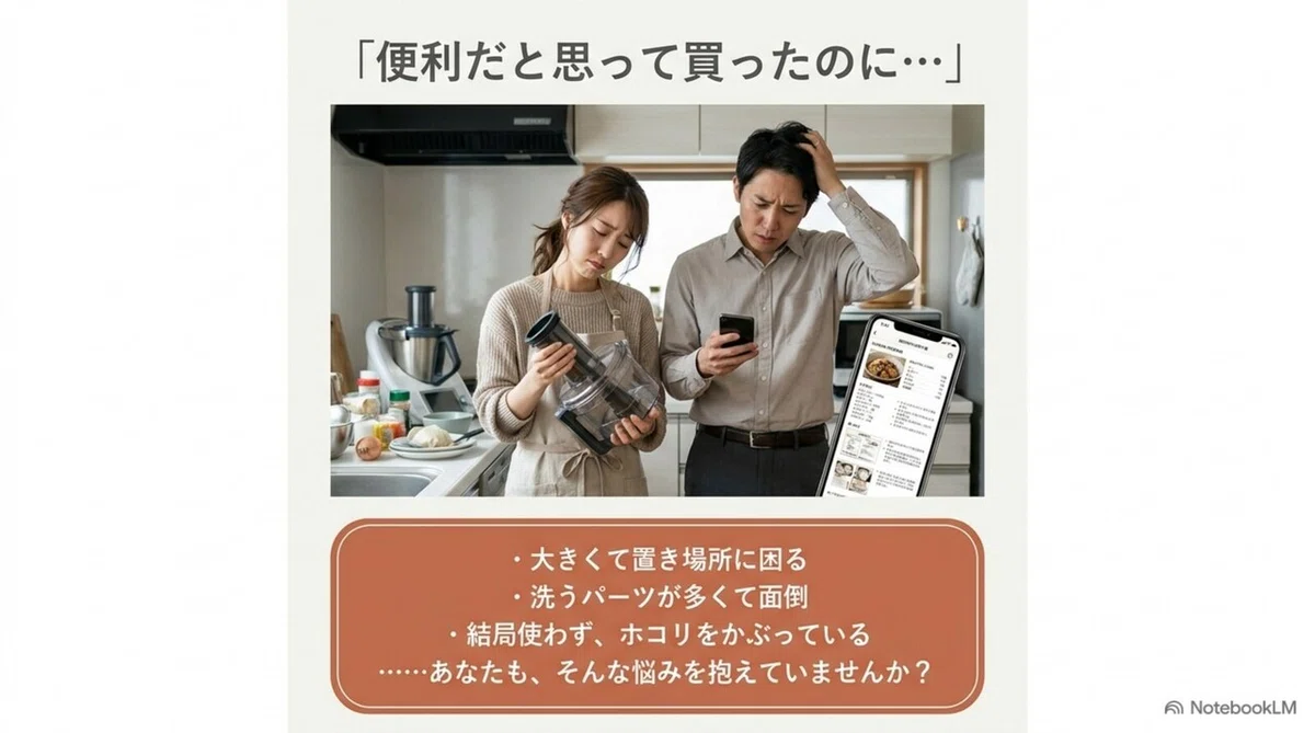 便利だと思って買った調理家電を持て余して悩む夫婦