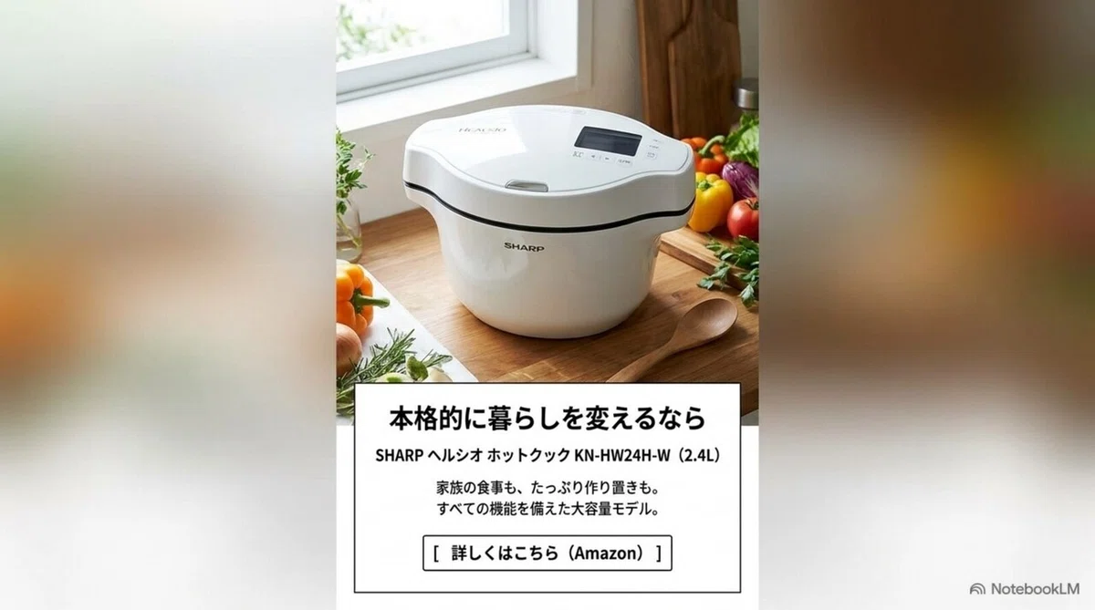 SHARPヘルシオホットクックKN-HW16H-W 1.6Lタイプの本体と特長