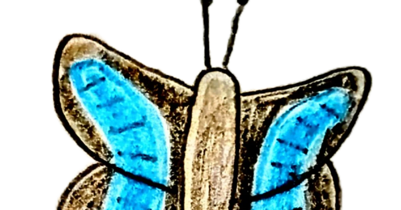 原画　『アオスジアゲハの翅を透かしてみる世界。』 Bug Wonderland Gallery僕のめくるめく昆虫世界】No.02アオスジアゲハ