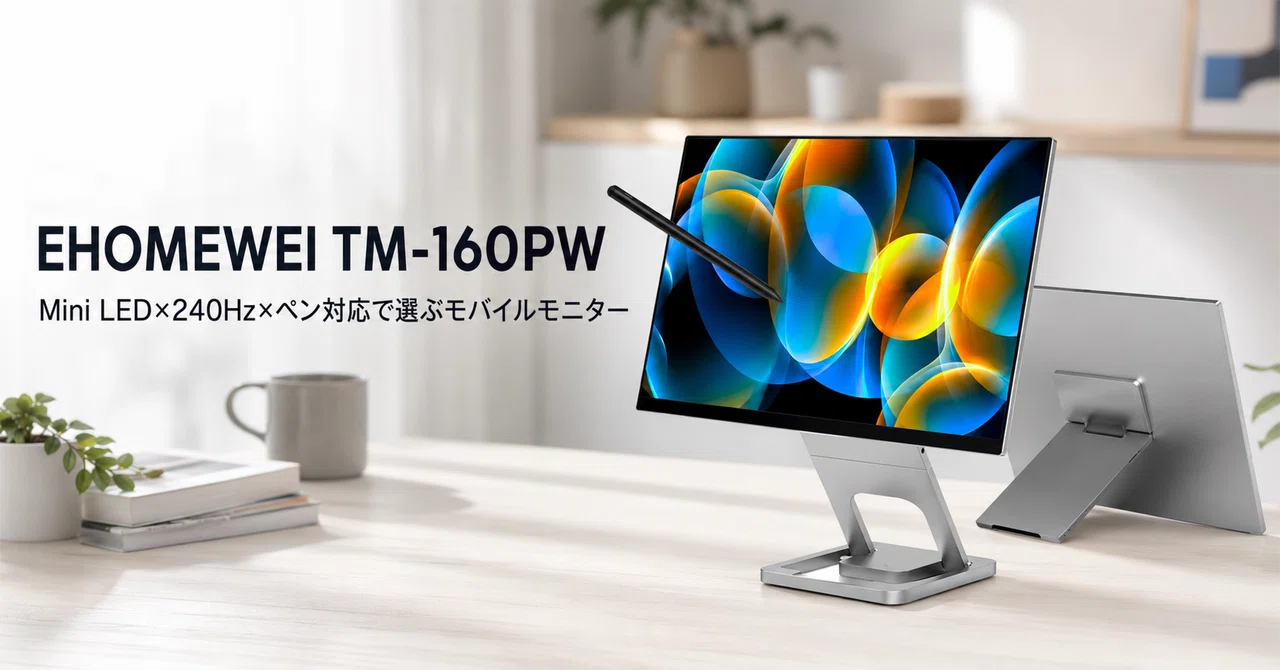 EHOMEWEI TM-160PW のレビュー・口コミ評判と特徴 Mini LED×240Hz×ペン