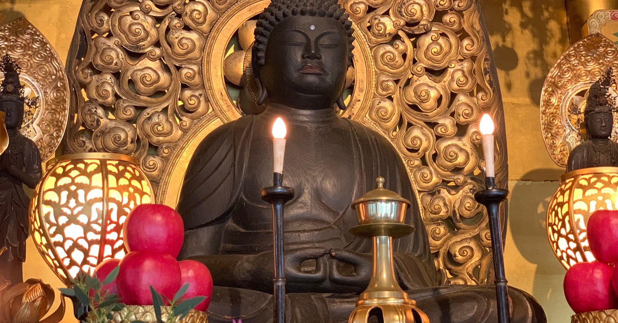 コロナ感染の再拡大、正直つらい（滋賀県甲賀市・阿弥陀寺の阿弥陀如来