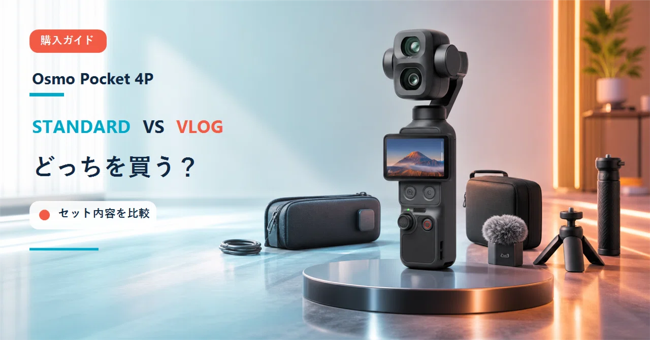 DJI Osmo Pocket 4P スタンダードコンボとVlogコンボの違い｜どっちを