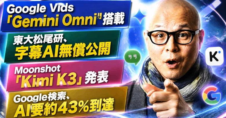 Threads Dm Google Vids와 Gemini Omni로 아바타 영상 생성/도쿄대 강의 자막 AI/Kimi K3 2.8조 파라미터/Meta ...