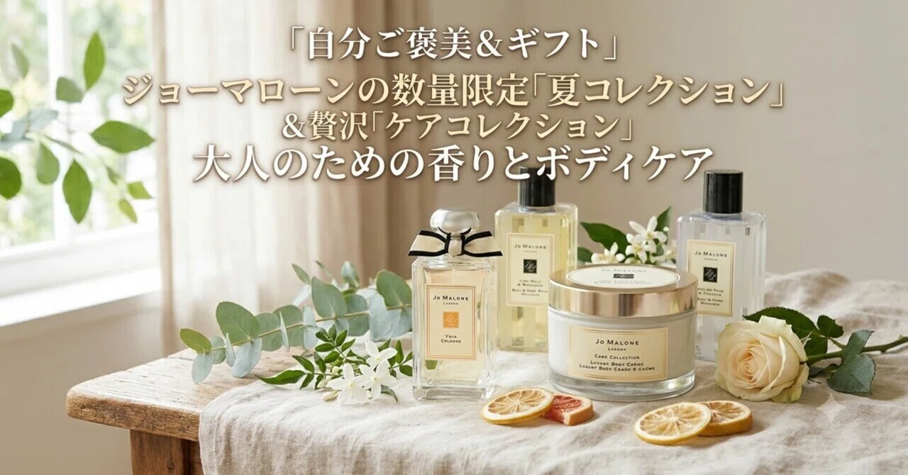 自分ご褒美＆ギフト】ジョーマローンの数量限定「夏コレクション