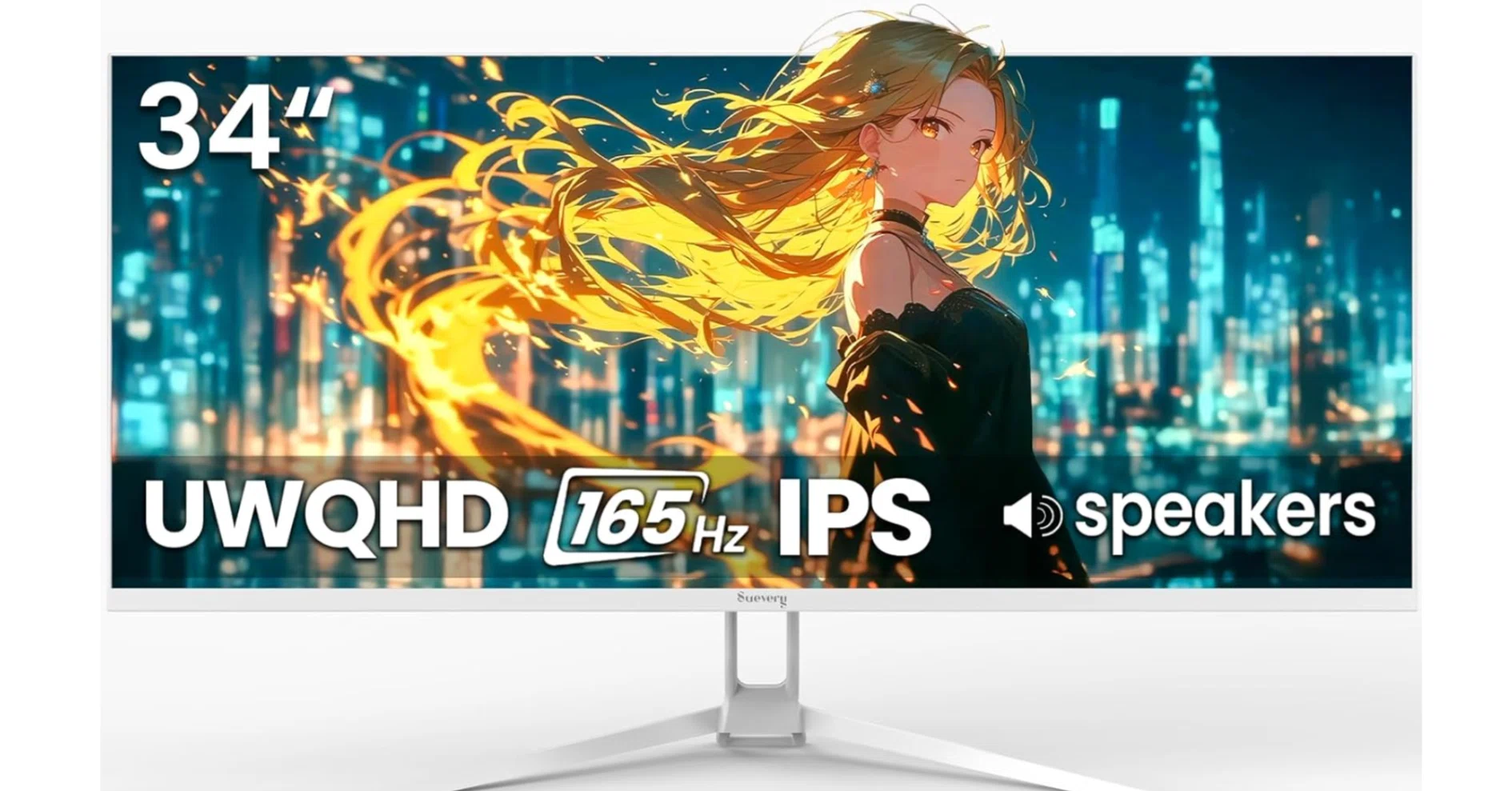 Suevery 34インチ ウルトラワイドゲーミングモニター 165Hz 3440×1440