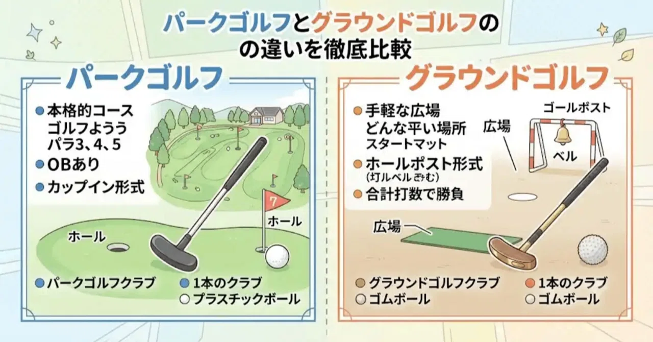 グランド ゴルフ と ゲートボール の 違い