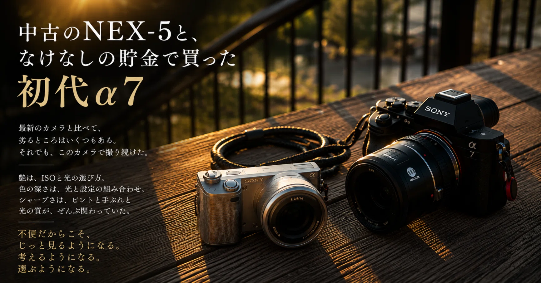S*s様 ♥*️様 【美品】SONY NEX-5 バッテリーなし 中古のNEX-5と、なけなしの貯金で買った初代α7｜katy.shot